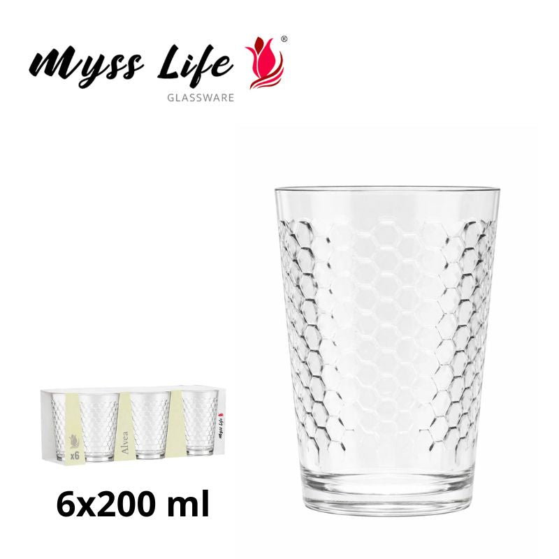 MYSS LIFE VERRE A EAU ALVEA x6 PCS