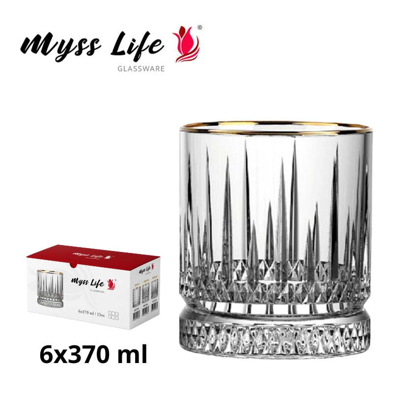 MYSS LIFE ARVEN VERRE DESIGN COURT 6x370 ML GOLD