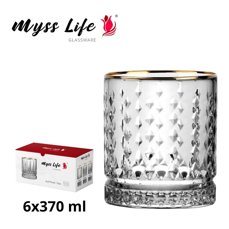 MYSS LIFE LARA VERRE DESIGN COURT 6x370 ML GOLD
