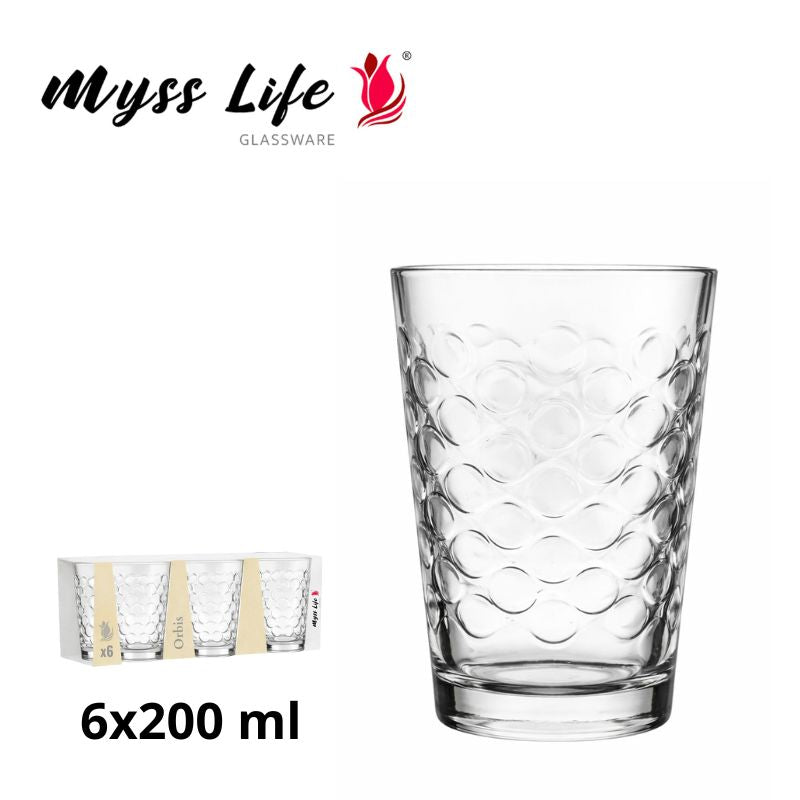 MYSS LIFE VERRE A EAU ORBIS x6 PCS