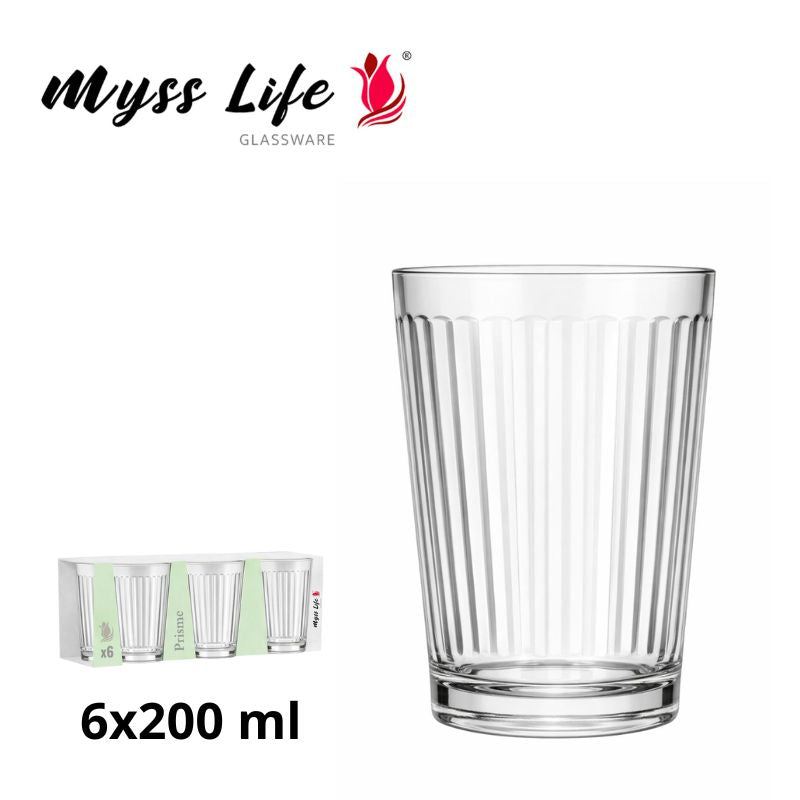MYSS LIFE VERRE A EAU PRISME x6 PCS
