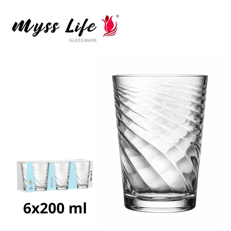 MYSS LIFE VERRE A EAU VORTEX x6 PCS